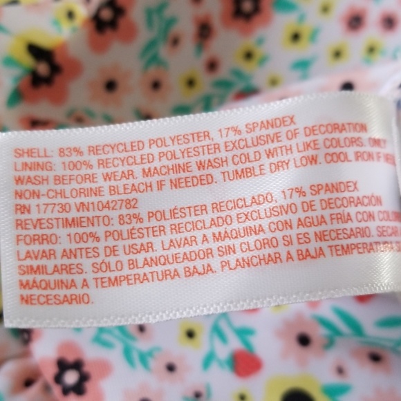 Cat & Jack one piece floral bathing suit. 18M - Picture 8 of 8